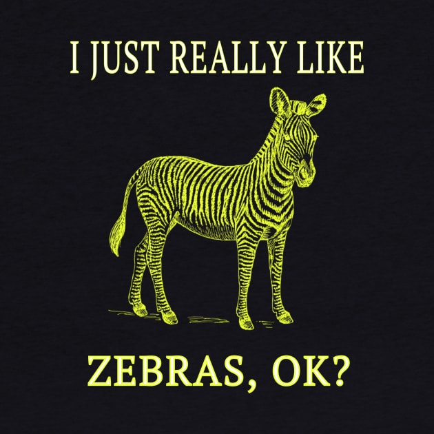 I Just Really Like Zebras, OK? Savanna Africa Nature Fan by klimentina